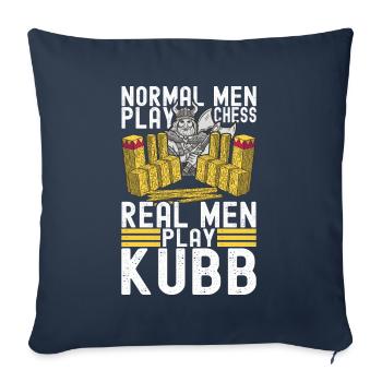 Kubb Viking Chess - Sofa pillowcase 17,3'' x 17,3'' (45 x 45 cm) - navy - Front