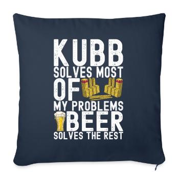 Kubb Viking Chess - Sofa pillowcase 17,3'' x 17,3'' (45 x 45 cm) - navy - Front