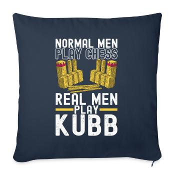 Kubb Viking Chess - Sofa pillowcase 17,3'' x 17,3'' (45 x 45 cm) - navy - Front