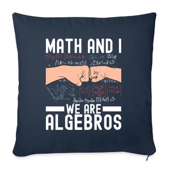 Professeur de mathématiques Mathématiques - Housse de coussin décorative 45 x 45 cm - bleu marine - Devant