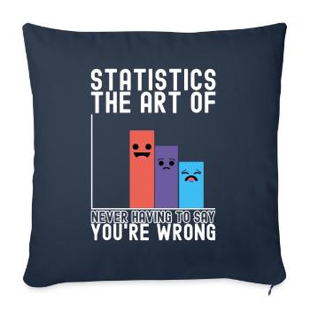 Professeur de mathématiques Mathématiques - Housse de coussin décorative 45 x 45 cm - bleu marine - Devant