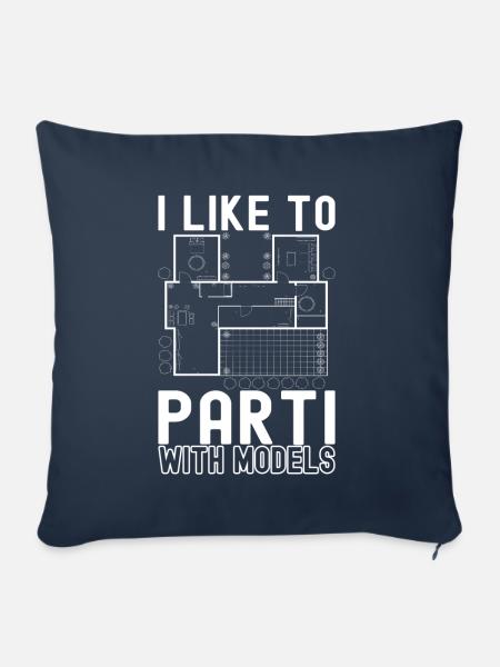 Architekt Architektur - Sofakissenbezug 45 x 45 cm - Navy