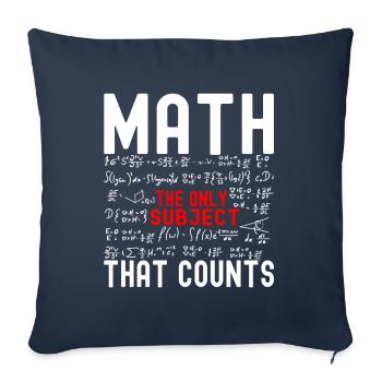 Professeur de mathématiques Mathématiques - Housse de coussin décorative 45 x 45 cm - bleu marine - Devant
