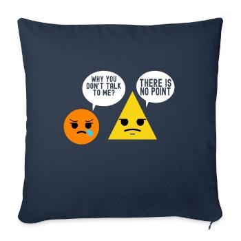 Professeur de mathématiques Mathématiques - Housse de coussin décorative 45 x 45 cm - bleu marine - Devant