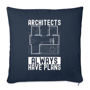 Architekt Architektur - Sofakissenbezug 45 x 45 cm - Navy - Vorne