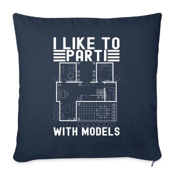 Architekt Architektur - Sofakissenbezug 45 x 45 cm - Navy - Vorne