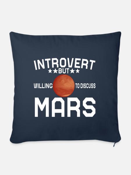 Mars Planet - Sofakissenbezug 45 x 45 cm - Navy