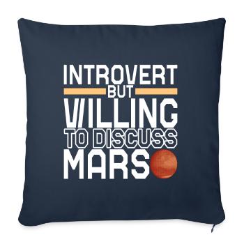 Planète Mars - Housse de coussin décorative 45 x 45 cm - bleu marine - Devant