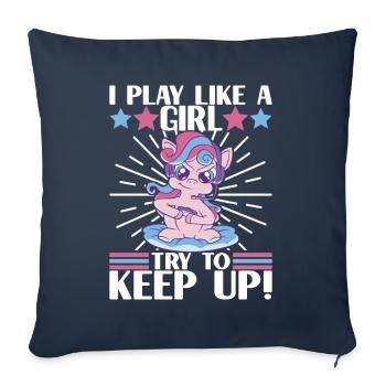 Gaming Gamer Gamblers - Sofa pillowcase 17,3'' x 17,3'' (45 x 45 cm) - navy - Front
