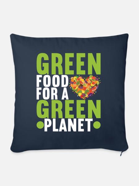 Vegan Vegetarier - Sofakissenbezug 45 x 45 cm - Navy