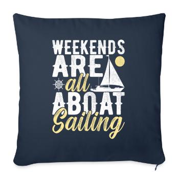 Sailing Sailboat Sailors - Sofa pillowcase 17,3'' x 17,3'' (45 x 45 cm) - navy - Front
