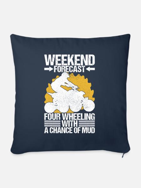 Quad Bike Quadfahrer - Sofakissenbezug 45 x 45 cm - Navy