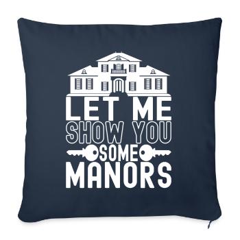 Marqueur immobilier Markler Immobilien - Housse de coussin décorative 45 x 45 cm - bleu marine - Devant