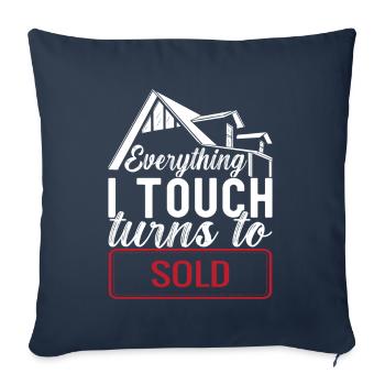 Courtier immobilier Markler Real Estate - Housse de coussin décorative 45 x 45 cm - bleu marine - Devant