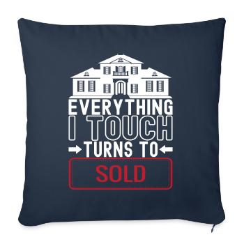 Real estate marker Markler Immobilien - Sofa pillowcase 17,3'' x 17,3'' (45 x 45 cm) - navy - Front
