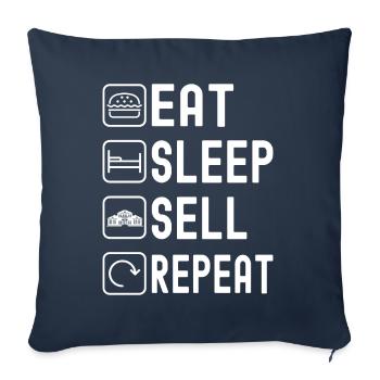 Real estate marker Markler Immobilien - Sofa pillowcase 17,3'' x 17,3'' (45 x 45 cm) - navy - Front