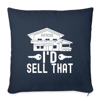 Real estate marker Markler Immobilien - Sofa pillowcase 17,3'' x 17,3'' (45 x 45 cm) - navy - Front