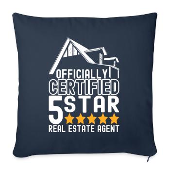 Real estate marker Markler Immobilien - Sofa pillowcase 17,3'' x 17,3'' (45 x 45 cm) - navy - Front