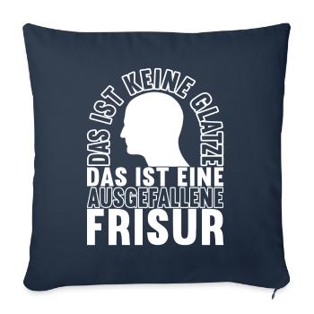 Glatze Glatzkopf - Sofakissenbezug 45 x 45 cm - Navy - Vorne