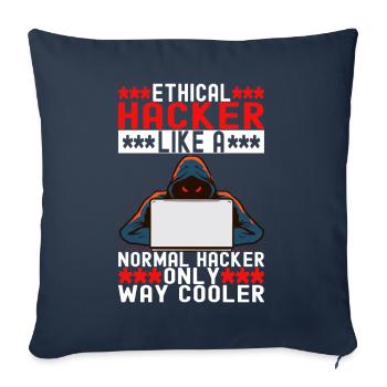Programmer Cyber Security - Sofa pillowcase 17,3'' x 17,3'' (45 x 45 cm) - navy - Front