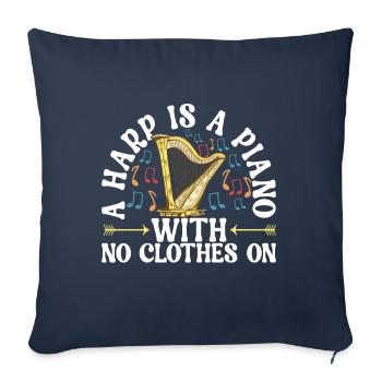 Harp Harp Player - Sofa pillowcase 17,3'' x 17,3'' (45 x 45 cm) - navy - Front