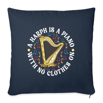 Harp Harp Player - Sofa pillowcase 17,3'' x 17,3'' (45 x 45 cm) - navy - Front