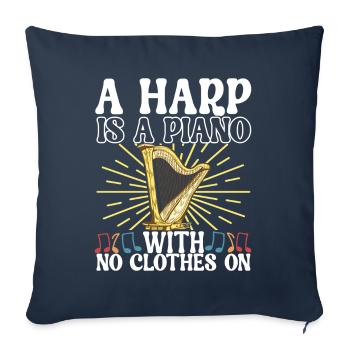 Harp Harp Player - Sofa pillowcase 17,3'' x 17,3'' (45 x 45 cm) - navy - Front