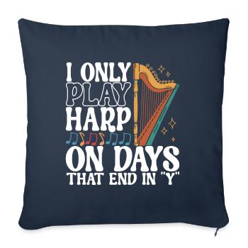 Harp Harp Player - Sofa pillowcase 17,3'' x 17,3'' (45 x 45 cm) - navy - Front