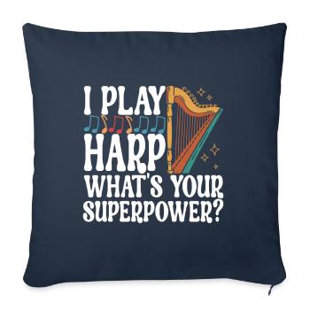 Harp Harp Player - Sofa pillowcase 17,3'' x 17,3'' (45 x 45 cm) - navy - Front