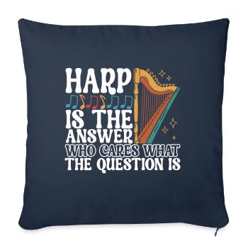 Harp Harp Player - Sofa pillowcase 17,3'' x 17,3'' (45 x 45 cm) - navy - Front
