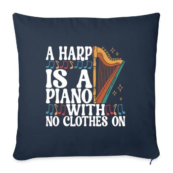 Harp Harp Player - Sofa pillowcase 17,3'' x 17,3'' (45 x 45 cm) - navy - Front
