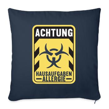 Hausaufgaben Schüler - Sofakissenbezug 45 x 45 cm - Navy - Vorne