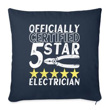 Electrician Electronics Technician - Sofa pillowcase 17,3'' x 17,3'' (45 x 45 cm) - navy - Front