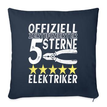 Electrician Electronics Technician - Sofa pillowcase 17,3'' x 17,3'' (45 x 45 cm) - navy - Front