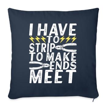 Electrician Electronics Technician - Sofa pillowcase 17,3'' x 17,3'' (45 x 45 cm) - navy - Front