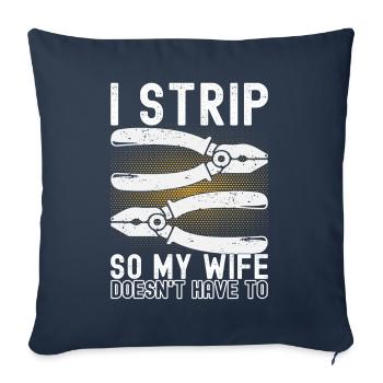 Electrician Electronics Technician - Sofa pillowcase 17,3'' x 17,3'' (45 x 45 cm) - navy - Front