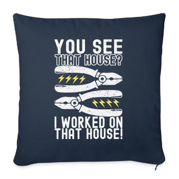 Electrician Electronics Technician - Sofa pillowcase 17,3'' x 17,3'' (45 x 45 cm) - navy - Front