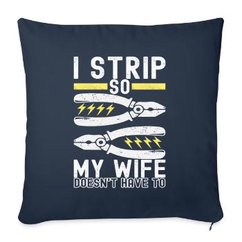 Electrician Electronics Technician - Sofa pillowcase 17,3'' x 17,3'' (45 x 45 cm) - navy - Front