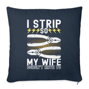 Electrician Electronics Technician - Sofa pillowcase 17,3'' x 17,3'' (45 x 45 cm) - navy - Front