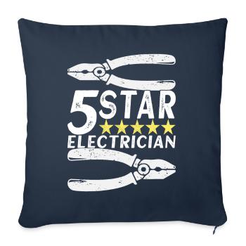 Electrician Electronics Technician - Sofa pillowcase 17,3'' x 17,3'' (45 x 45 cm) - navy - Front