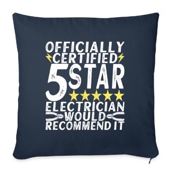 Electrician Electronics Technician - Sofa pillowcase 17,3'' x 17,3'' (45 x 45 cm) - navy - Front