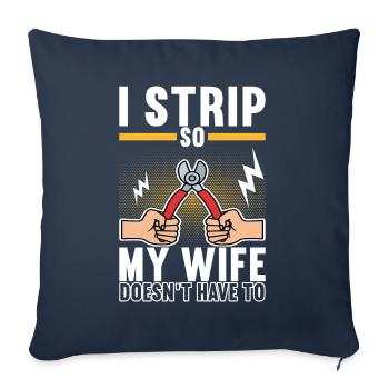 Electrician Electronics Technician - Sofa pillowcase 17,3'' x 17,3'' (45 x 45 cm) - navy - Front