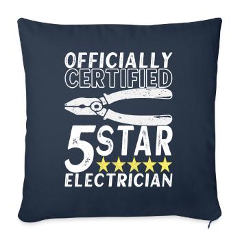Electrician Electronics Technician - Sofa pillowcase 17,3'' x 17,3'' (45 x 45 cm) - navy - Front
