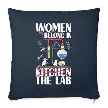 Chimiste chimiste - Housse de coussin décorative 45 x 45 cm - bleu marine - Devant
