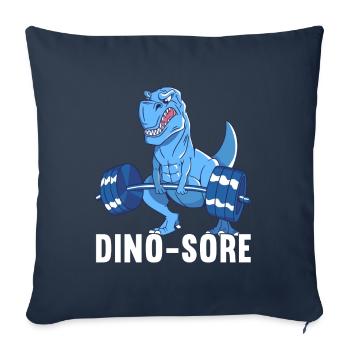 Dino Fitness Weightlifting - Sofa pillowcase 17,3'' x 17,3'' (45 x 45 cm) - navy - Front