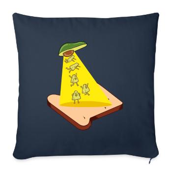 Avocado Toast - Sofa pillowcase 17,3'' x 17,3'' (45 x 45 cm) - navy - Front