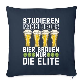 Bierbrauer Bier Brauen - Sofakissenbezug 45 x 45 cm - Navy - Vorne