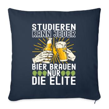 Bierbrauer Bier Brauen - Sofakissenbezug 45 x 45 cm - Navy - Vorne