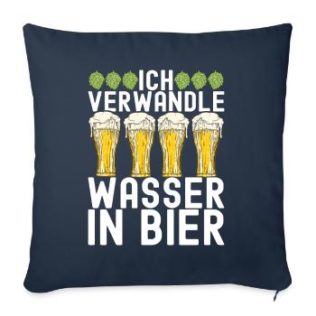 Bierbrauer Bier Brauen - Sofakissenbezug 45 x 45 cm - Navy - Vorne