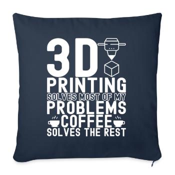 3 D Drucken - Sofakissenbezug 45 x 45 cm - Navy - Vorne